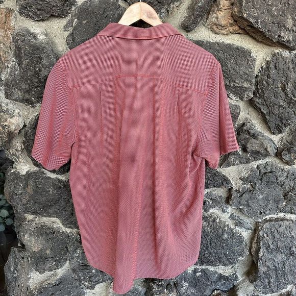 The North Face Shirt Mens Large Red Short Sleeve Button Up‎ - Picture 5 of 7